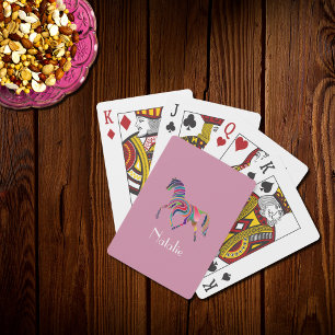 Jeu De Cartes Rainbow horse - votre nom jouer aux cartes