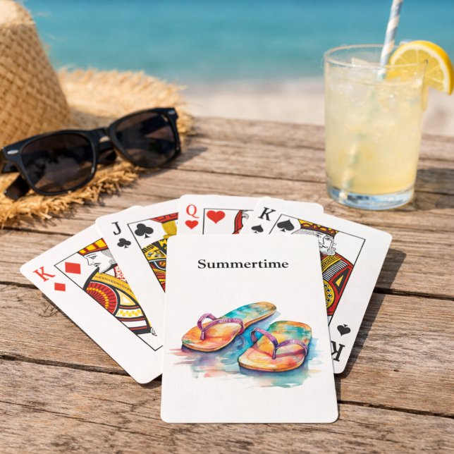 Jeu De Cartes Rainbow Reef Flip Flops, personnalisés (Créateur téléchargé)