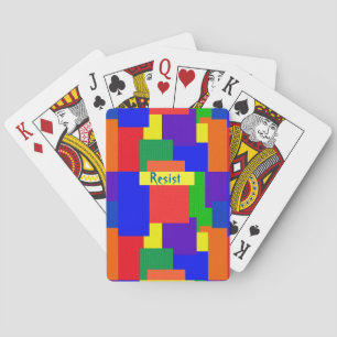 Jeu De Cartes Rainbow Resiste Patchwork Quilt Jouer aux cartes