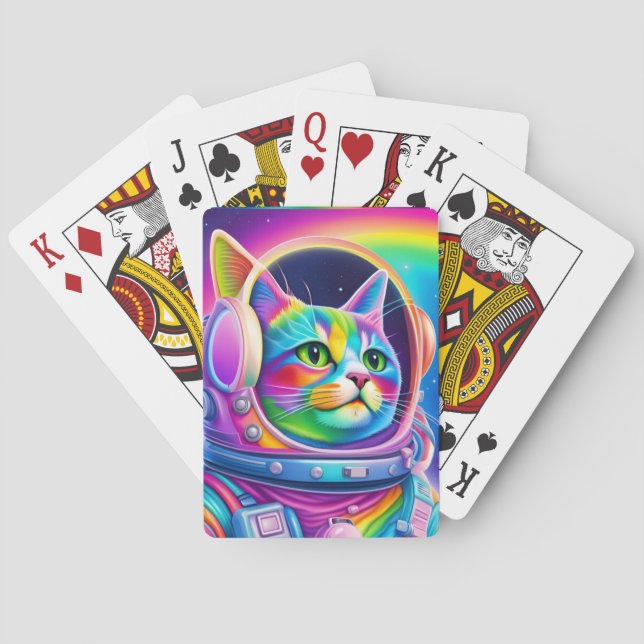 Jeu De Cartes Rainbow Space Cat - Lecture de cartes (dos)