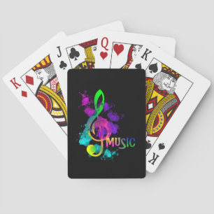 Jeu De Cartes Rainbow Treble Clef Music Thème