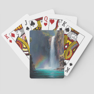 Jeu De Cartes Rainbow Waterfall Fantasy Scene Playing Cards
