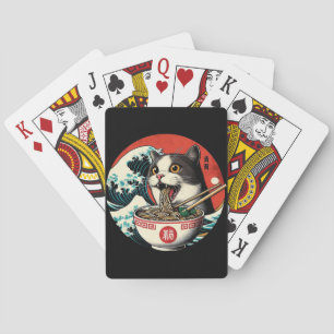 Jeu De Cartes Ramen de chat Art japonais Style vintage