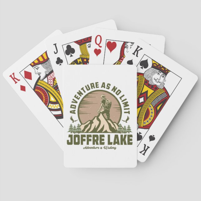 Jeu De Cartes Randonnée Rétro du lac Joffre (dos)