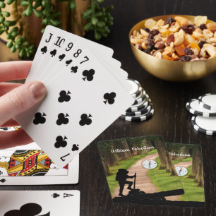 Jeu De Cartes Randonneur avec sentier forestier et boussole pers