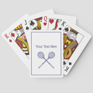 Jeu De Cartes Raquettes de squash croisées bleues