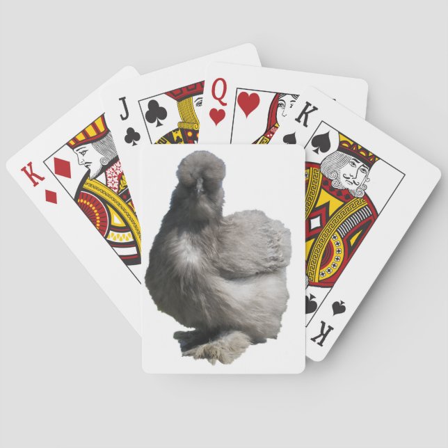 Jeu De Cartes Rare Cute Poulet Élevage Bleu Silkie Hen Volaille (dos)