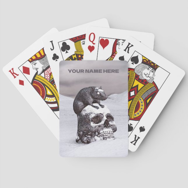 Jeu De Cartes Rat sur le crâne dans la neige (dos)
