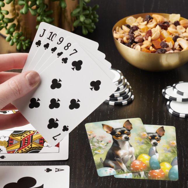 Jeu De Cartes Rat Terrier aux oeufs de Pâques (In Situ)