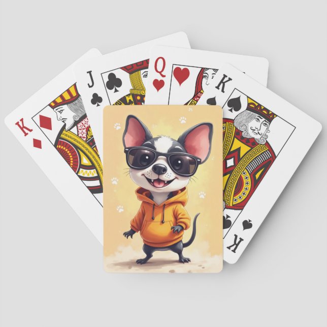 Jeu De Cartes Rat Terrier Kawaii Chien Drôle (dos)