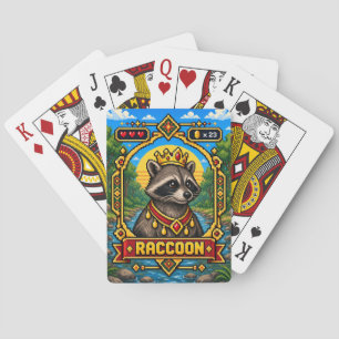 Jeu De Cartes Raton laveur Rétro Pixel Art 8-Bit