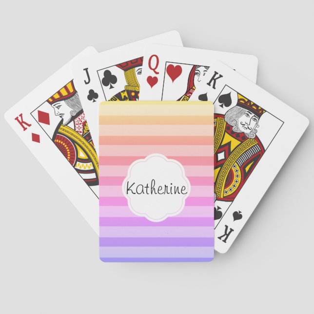Jeu De Cartes Rayures arc-en-ciel Sherbet (dos)