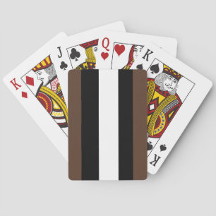 Jeu De Cartes rayures Brown, noir et blanc