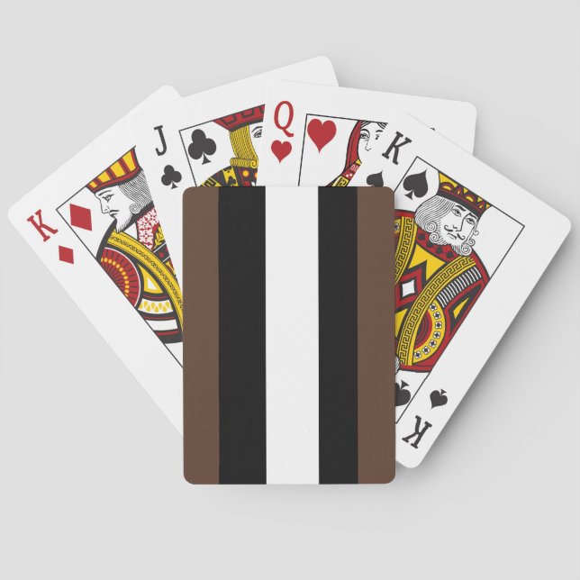 Jeu De Cartes rayures Brown, noir et blanc (dos)