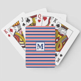 Jeu De Cartes Rayures d'été Monogramme Océan