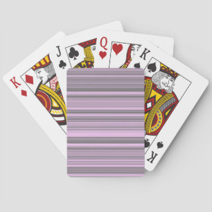 Jeu De Cartes Rayures Gris Violet