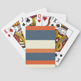 Jeu De Cartes Rayures horizontales colorées chaudes