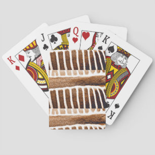 Jeu De Cartes Rayures Marron_