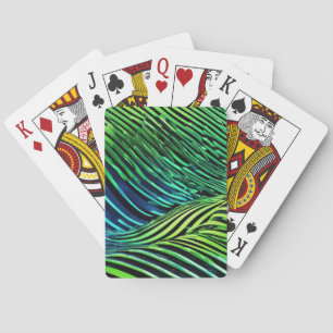Jeu De Cartes Rayures vertes néon futuristes 
