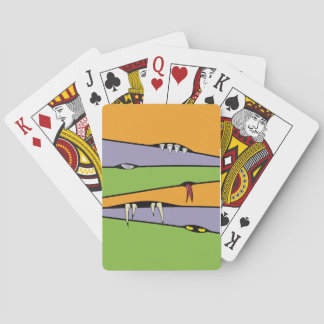 Jeu De Cartes Rayures Zigzag dans le Thème d'Halloween