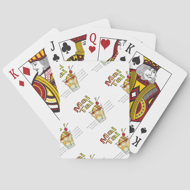 JEU DE CARTES RECETTE DE COCKTAIL MAI TAI ART (dos)