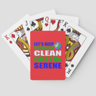 Jeu De Cartes Réchauffement climatique de terre verte propre