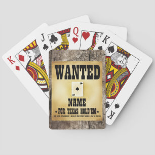 Jeu De Cartes Recherché personnalisé pour Texas Hold'em carte de