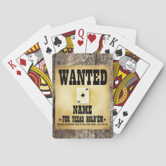 Jeu De Cartes Recherché personnalisé pour Texas Hold'em carte de