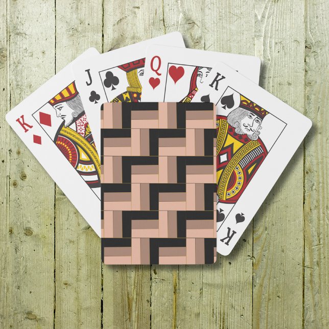 Jeu De Cartes Rectangles Géométriques Marron Mocha Noir (Créateur téléchargé)