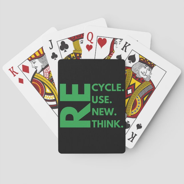 Jeu De Cartes Recycler Réutiliser Renouveler Repenser Jour de la (dos)