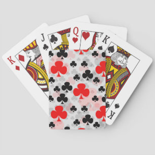 Jeu De Cartes Red Black Clover Club Design Motif Abstrait