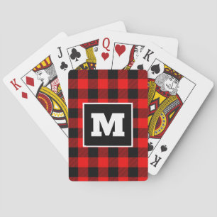 Jeu De Cartes Red Buffalo Noël plaid Classic Playing Cartes