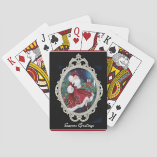Jeu De Cartes Red Christmas Coat Vintage Flapper Girl
