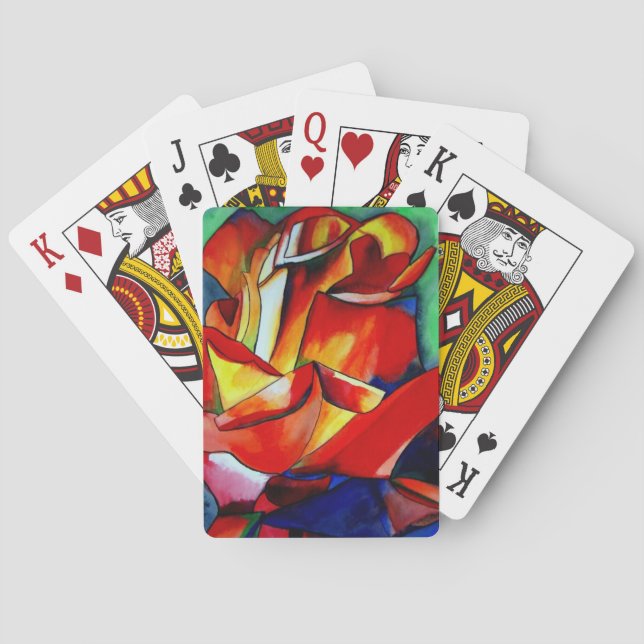 Jeu De Cartes Red France Libre rose aquarelle art (dos)