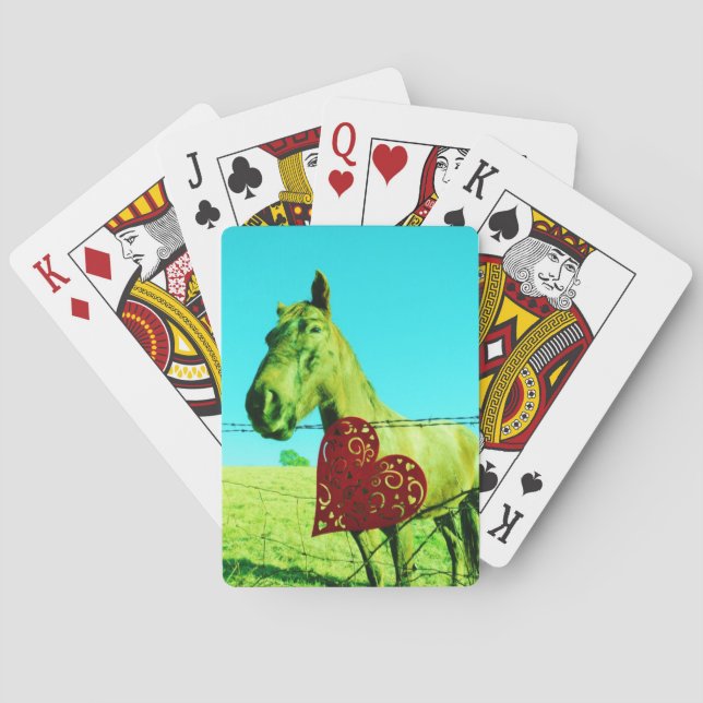 Jeu De Cartes Red Heart and Horse (dos)
