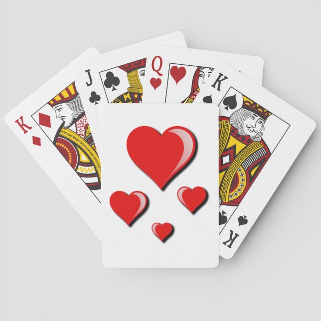 Jeu De Cartes Red Hearts (dos)