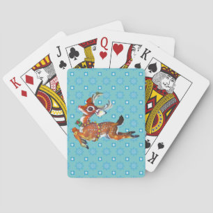 Jeu De Cartes Red Nose Reindeer Art Vintage
