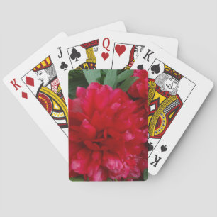 Jeu De Cartes Red Peony Photo Classic Playing Cards