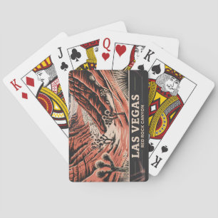 Jeu De Cartes Red Rock Canyon Las Vegas Rétro Vintage Voyage WPA
