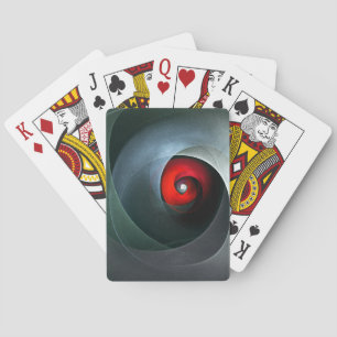 Jeu De Cartes Red Swirl Artistique moderne Art Abstrait Motif #1