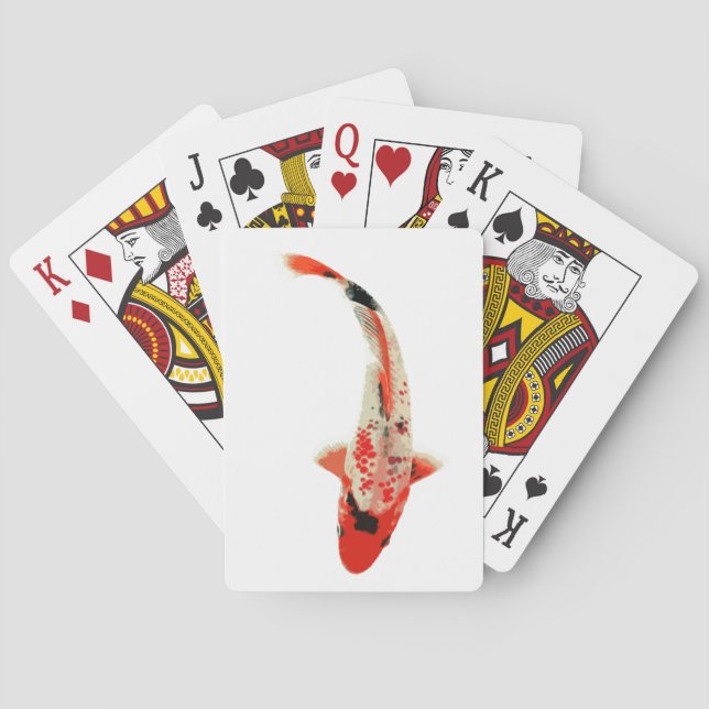 Jeu De Cartes Red, White, and Black Koi Fish (dos)