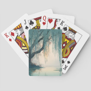 Jeu De Cartes Reflet d'arbre de saule serein Art de la nature (3