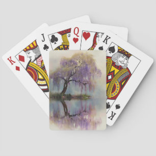 Jeu De Cartes Reflet d'arbre de saule serein Art de la nature (6