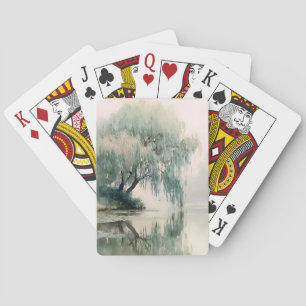 Jeu De Cartes Reflet d'arbre de saule serein Art de la nature (7
