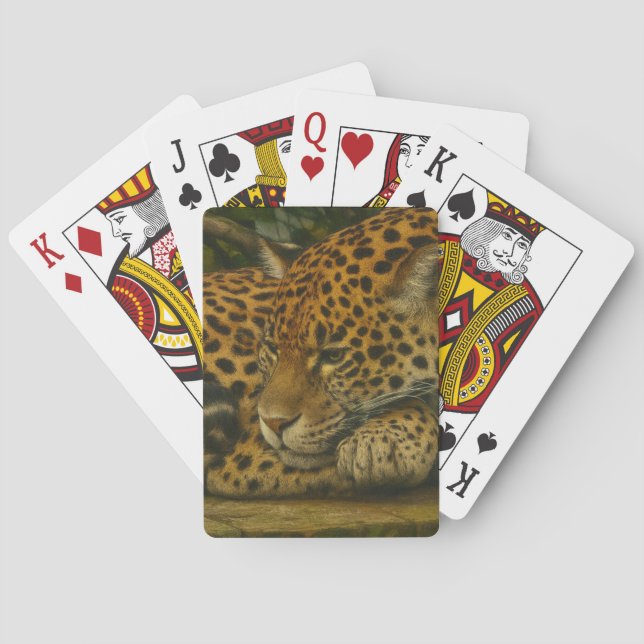 Jeu De Cartes Reflet Jaguar - Serene Wildlife Art Print (dos)