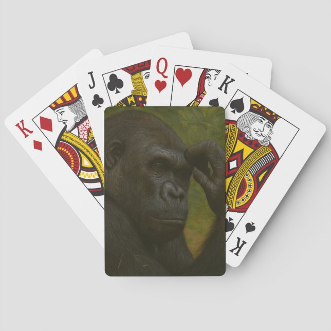 Jeu De Cartes Réflexion de Gorilla - Portrait réfléchi de la fau (dos)