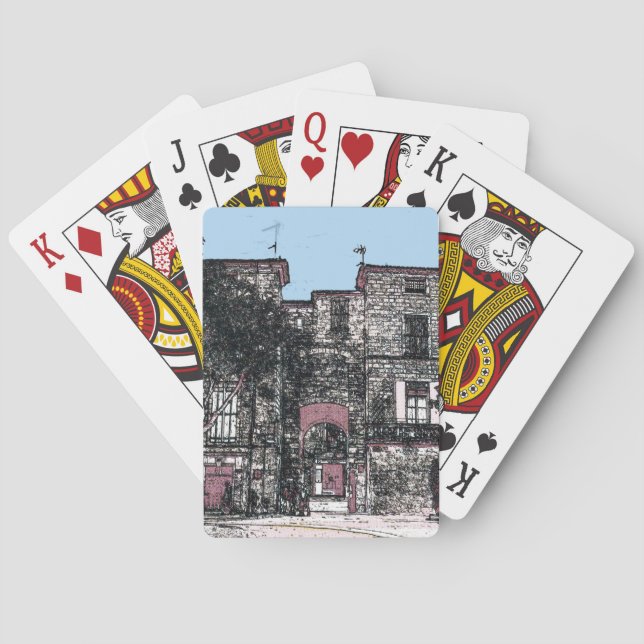 Jeu De Cartes Regard sur la ville Pezenas France (dos)