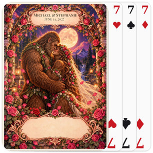 Jeu De Cartes Registre de mariage Bigfoot pour les invités avec