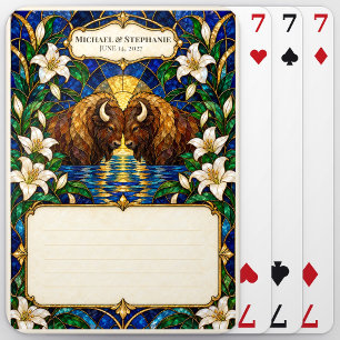 Jeu De Cartes Registre de mariage Bison pour les invités avec ca
