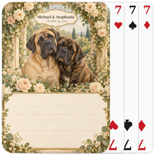 Jeu De Cartes Registre de mariage Mastiff pour les invités avec